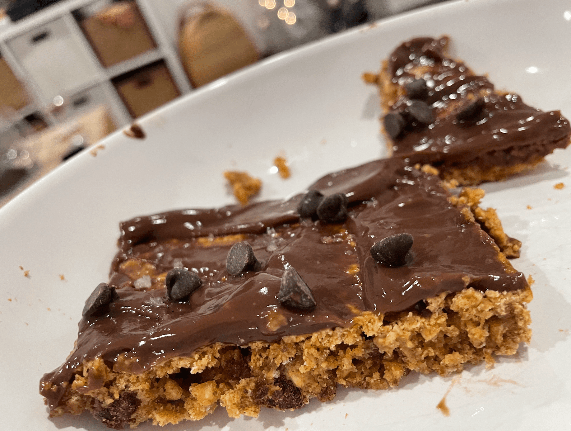 PB Chocolate Chip Salted Chewy Bars